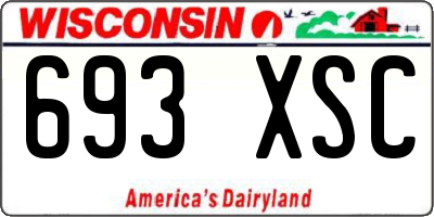WI license plate 693XSC