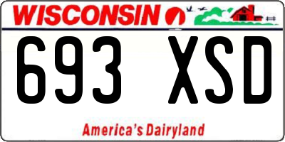 WI license plate 693XSD