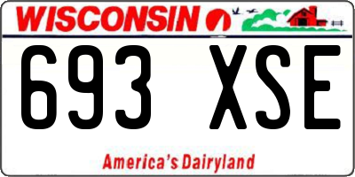 WI license plate 693XSE