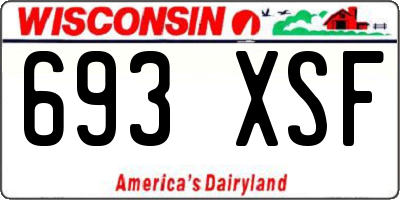 WI license plate 693XSF
