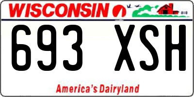 WI license plate 693XSH