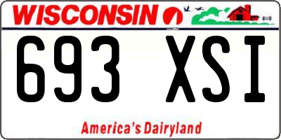 WI license plate 693XSI