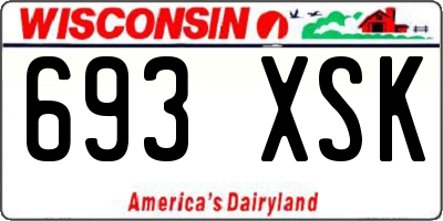 WI license plate 693XSK