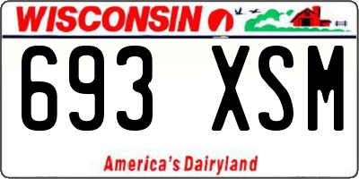 WI license plate 693XSM