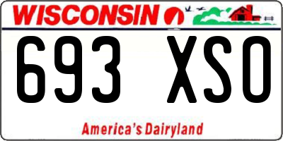 WI license plate 693XSO