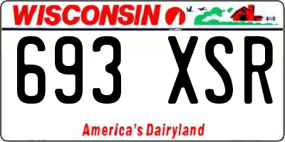 WI license plate 693XSR
