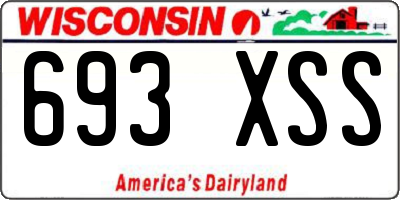 WI license plate 693XSS