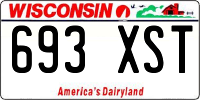 WI license plate 693XST