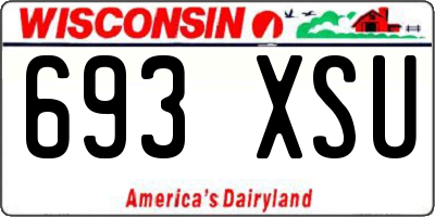 WI license plate 693XSU