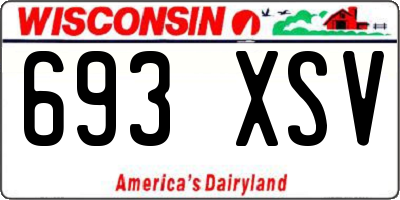 WI license plate 693XSV