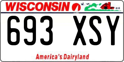 WI license plate 693XSY