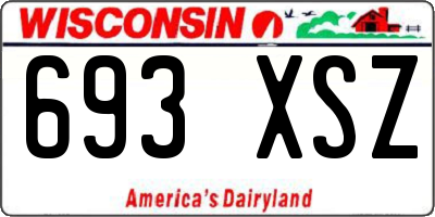 WI license plate 693XSZ