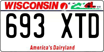 WI license plate 693XTD