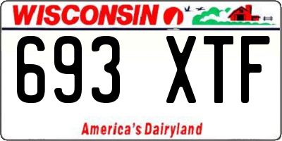 WI license plate 693XTF