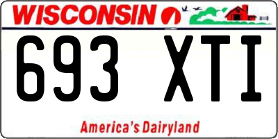 WI license plate 693XTI