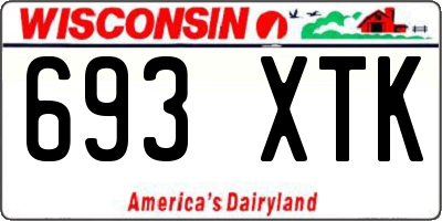 WI license plate 693XTK