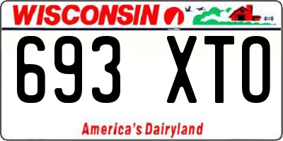 WI license plate 693XTO