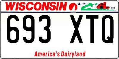WI license plate 693XTQ