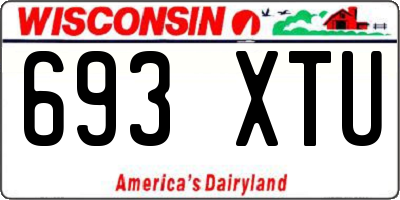 WI license plate 693XTU