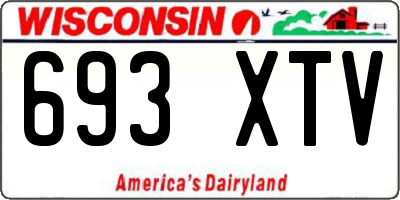 WI license plate 693XTV