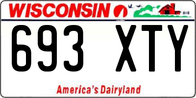 WI license plate 693XTY