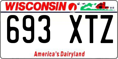 WI license plate 693XTZ
