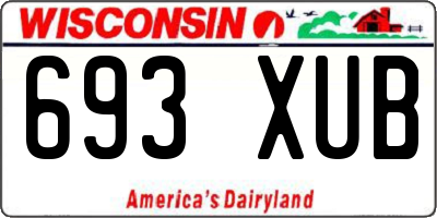 WI license plate 693XUB