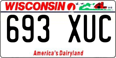 WI license plate 693XUC