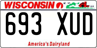 WI license plate 693XUD