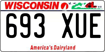 WI license plate 693XUE