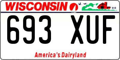 WI license plate 693XUF