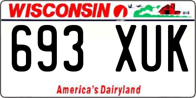 WI license plate 693XUK