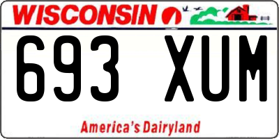 WI license plate 693XUM