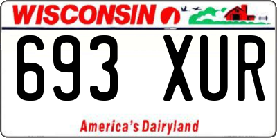 WI license plate 693XUR