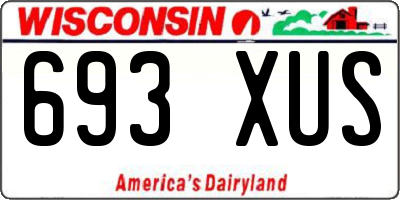 WI license plate 693XUS