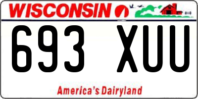 WI license plate 693XUU