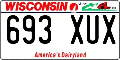 WI license plate 693XUX