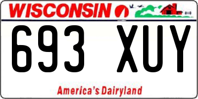 WI license plate 693XUY