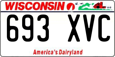 WI license plate 693XVC