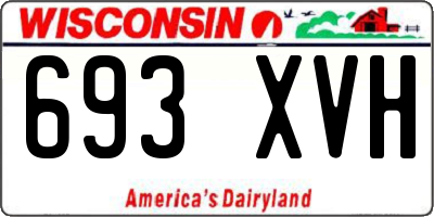 WI license plate 693XVH