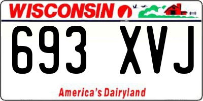 WI license plate 693XVJ