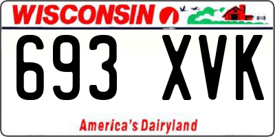 WI license plate 693XVK