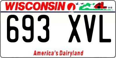 WI license plate 693XVL