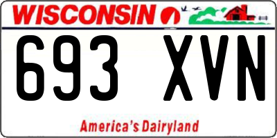 WI license plate 693XVN