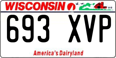 WI license plate 693XVP