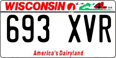 WI license plate 693XVR