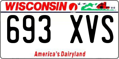 WI license plate 693XVS