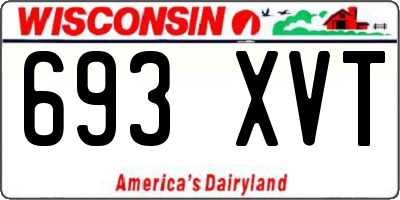 WI license plate 693XVT