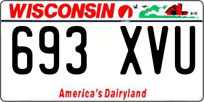 WI license plate 693XVU
