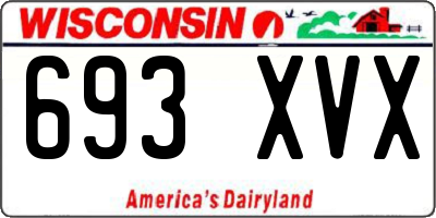 WI license plate 693XVX